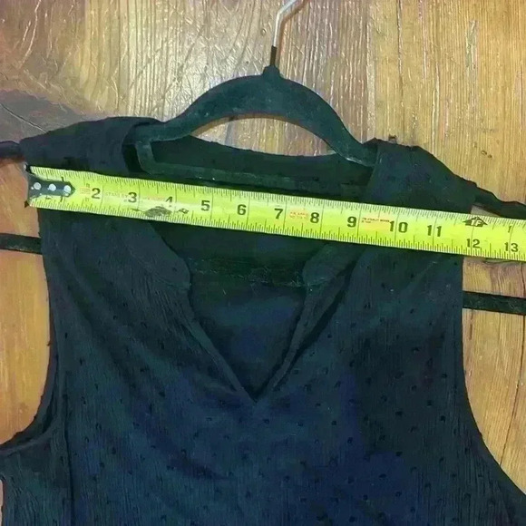 Zac & Rachel Black Sleeveless peplum top size large - Picture 8 of 9